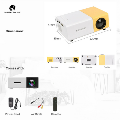 The CompactGLow Mini Cinema Projector: Sharp, Portable, Versatile